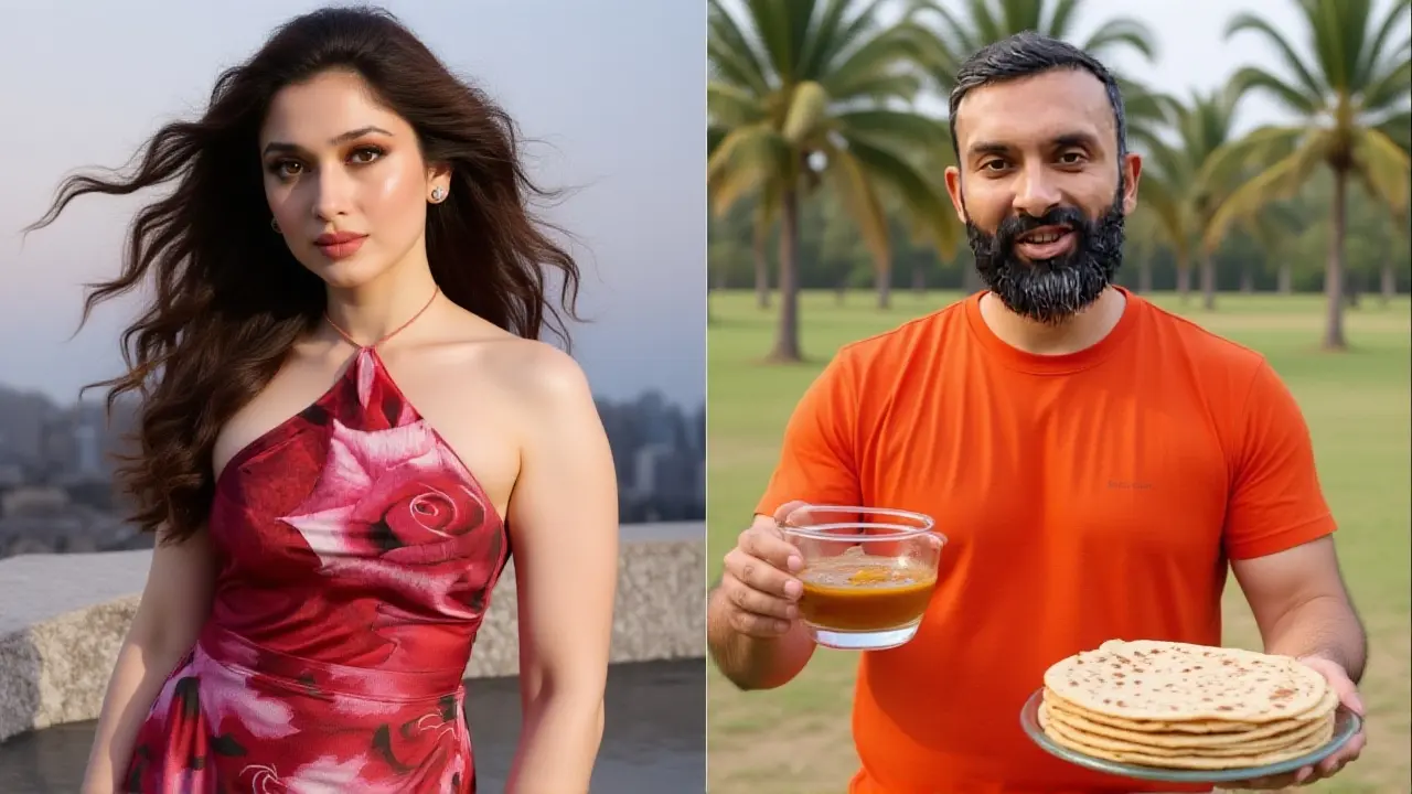 तमन्ना भटिया के ट्रेनर सिद्धार्थ सिंह ने लंच प्लेट को बांटा 4 हिस्सों में